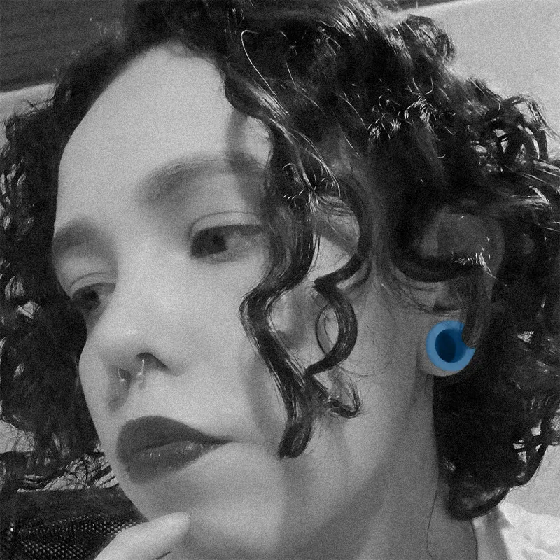 Alargador de Acrílico Azul Claro - Rosca - Acrílico