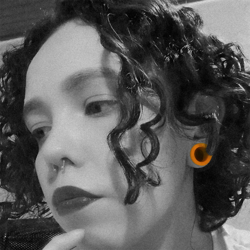 Alargador de Acrílico Laranja - Rosca - Acrílico