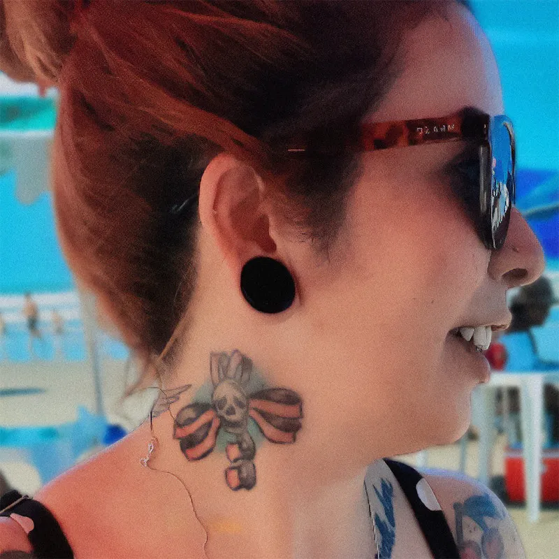 Plug de Acrílico Convexo Preto para Alargador