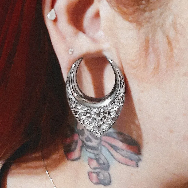 Plug Aço Cirúrgico Volta Ornamentado: Elegância | ALARGS