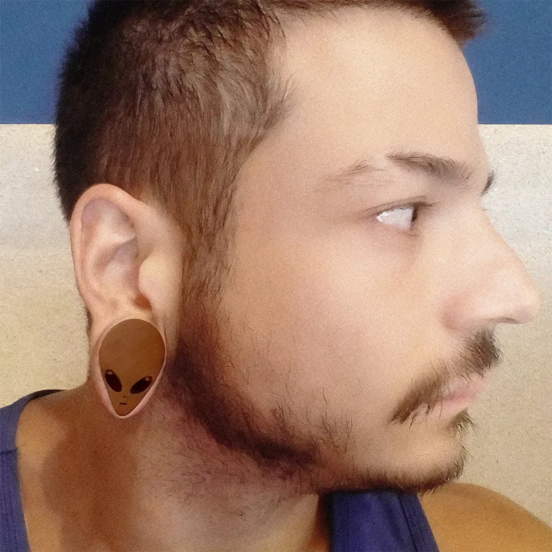 Alargador Plug Madeira Artesanal: ET Formato Gota | ALARGS