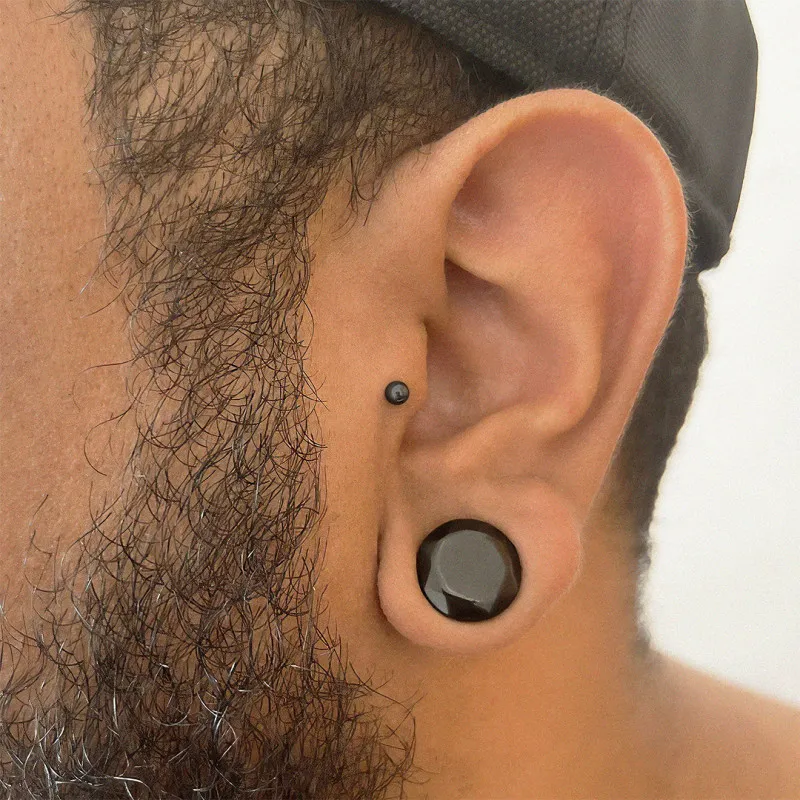 Piercing Barbell Preto 1,2mm em Aço Cirúrgico de Alta Qualidade
