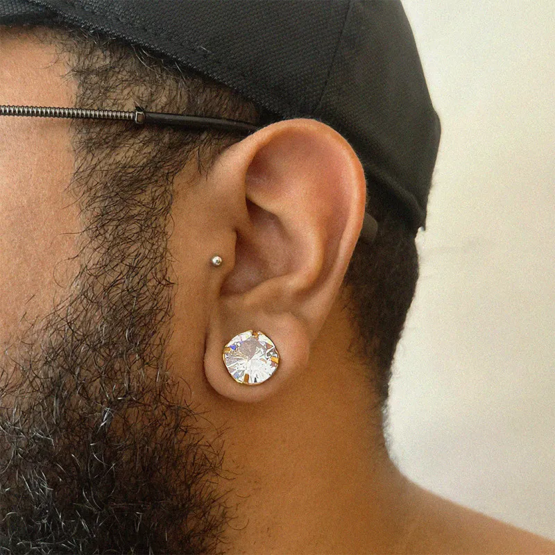 Alargador Plug Dourado com Zircônia Única: Elegância | ALARGS