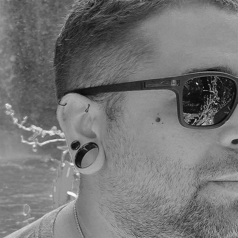 Disco Plano Preto para Base Microdermal de Aço 1.6mm