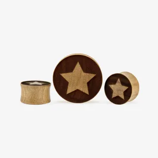 Alargador Plug Gravado Estrela é na ALARGS