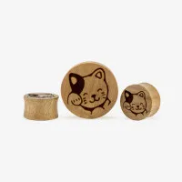 Alargador Plug Gravado Cute Cat é na ALARGS