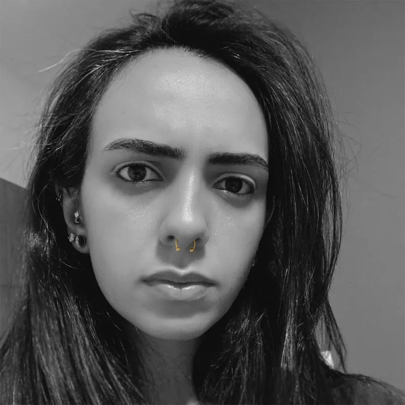 Piercing Ferradura Dourado em Aço Cirúrgico 316L