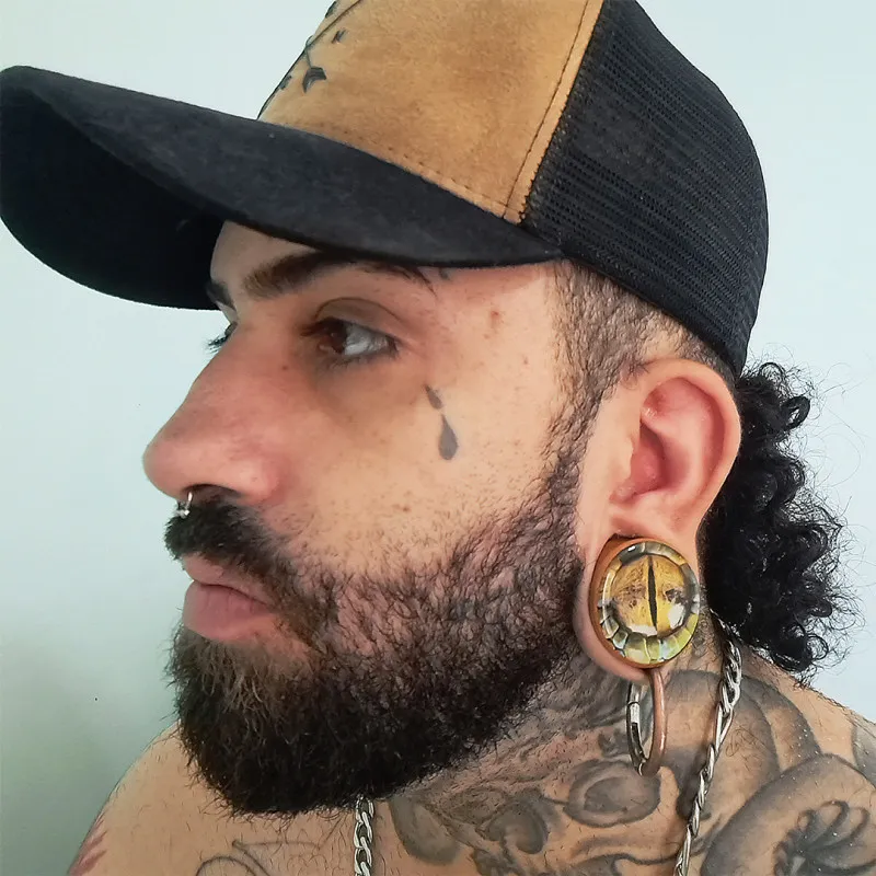 Piercing ferradura prateado com bolinha de aço | ALARGS