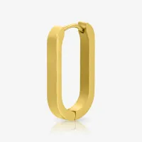 Brinco Arco Dourado Unidade com Design Moderno e Minimalista