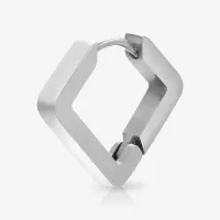 Brinco Diamante Prateado Unidade com Design Sofisticado