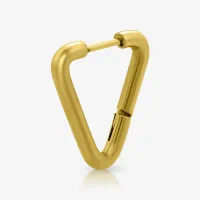 Brinco Triângulo Invertido Dourado com Design Moderno