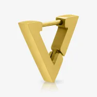 Brinco Triângulo Dourado Unidade com Design Geométrico