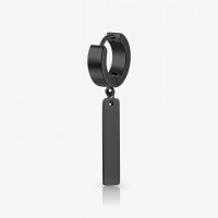 Brinco Pendente Retangular Preto moderno e estiloso – ALARGS