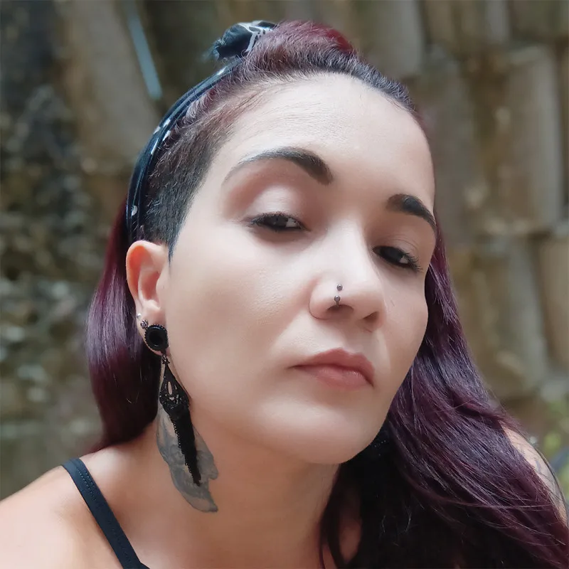 Piercing Ferradura Preta em Aço Cirúrgico 316L