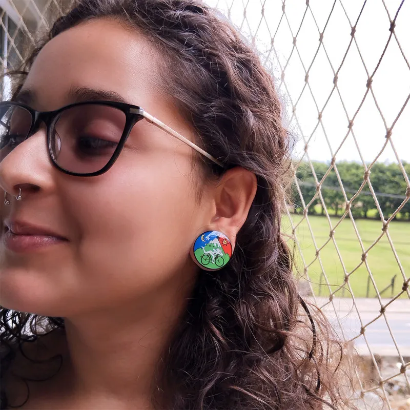 Plug Bike 100 – Alargador com estampa de ciclista vibrante