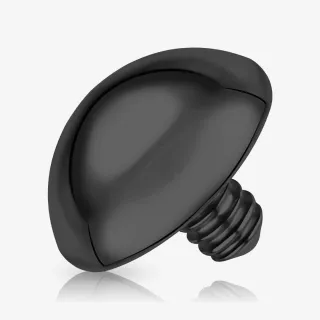 Domo Preto Base Microdermal em aço cirúrgico com acabamento discreto