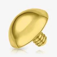 Domo Dourado Base Microdermal em Aço Cirúrgico 1.6mm