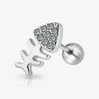 Piercing Barbell Peixe com brilho e design exclusivo