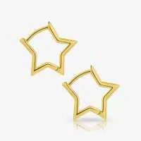 Brinco Estrela Vazada Dourada – Design Delicado e Feminino