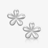 Brinco de Prata Margaridas com Design Floral Delicado