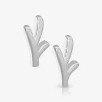 Brinco de Prata Chifre com Design Minimalista e Autêntico