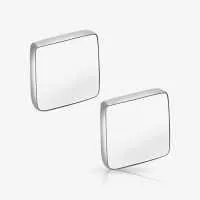 Brinco de Prata Quadrado com Design Moderno e Versátil