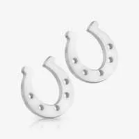 Brinco Ferradura Par em Aço Cirúrgico Prateado – ALARGS