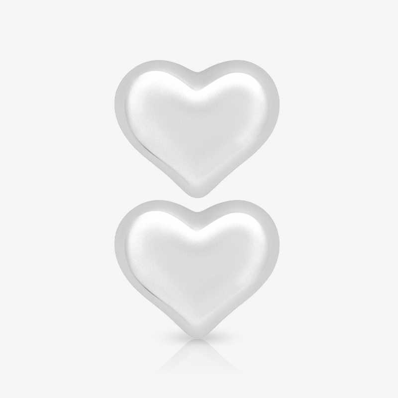 Brinco Heart Par dourado com formato de coração moderno