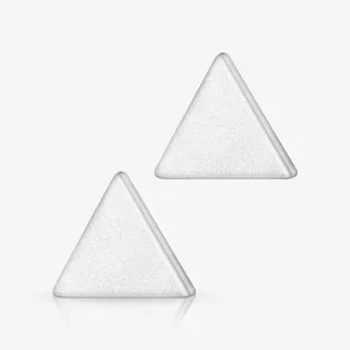Brinco de Prata Triângulo minimalista em aço cirúrgico