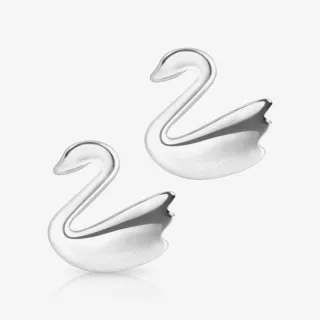 Brinco de Prata Flamingo com design divertido e acabamento brilhante