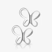 Brinco de Prata Borboleta com Design Delicado e Feminino
