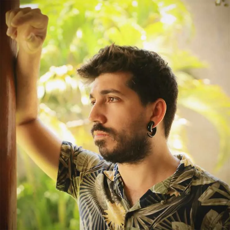 Espiral Expansor de Acrílico Preto Estilo Caracol – ALARGS