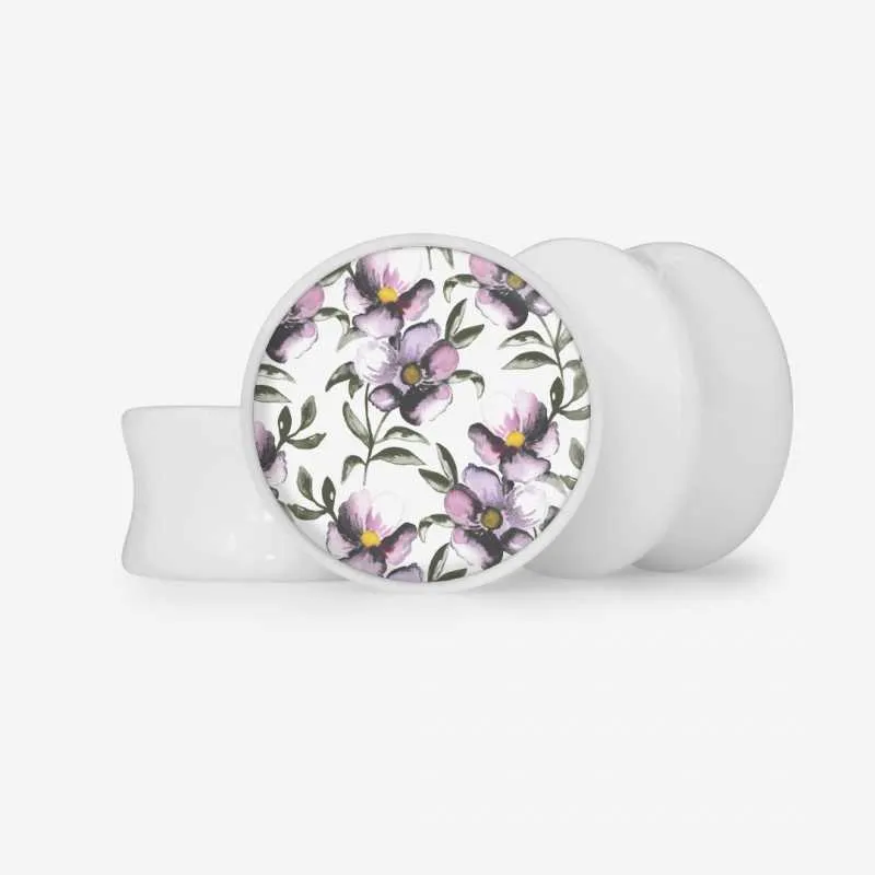 Plug Flores Aquarela - Base Selecionável | ALARGS