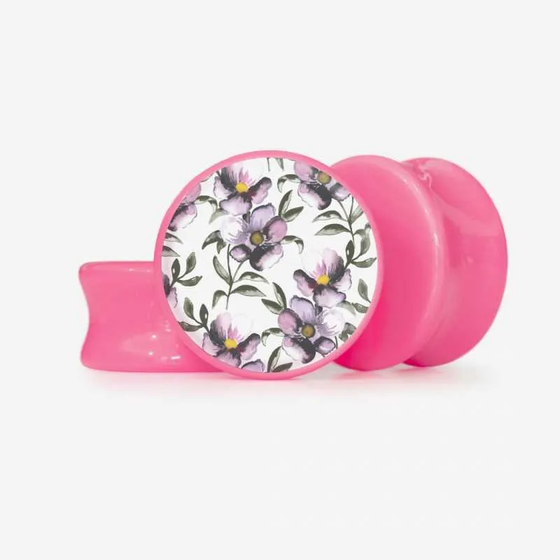 Plug Flores Aquarela - Base Selecionável | ALARGS