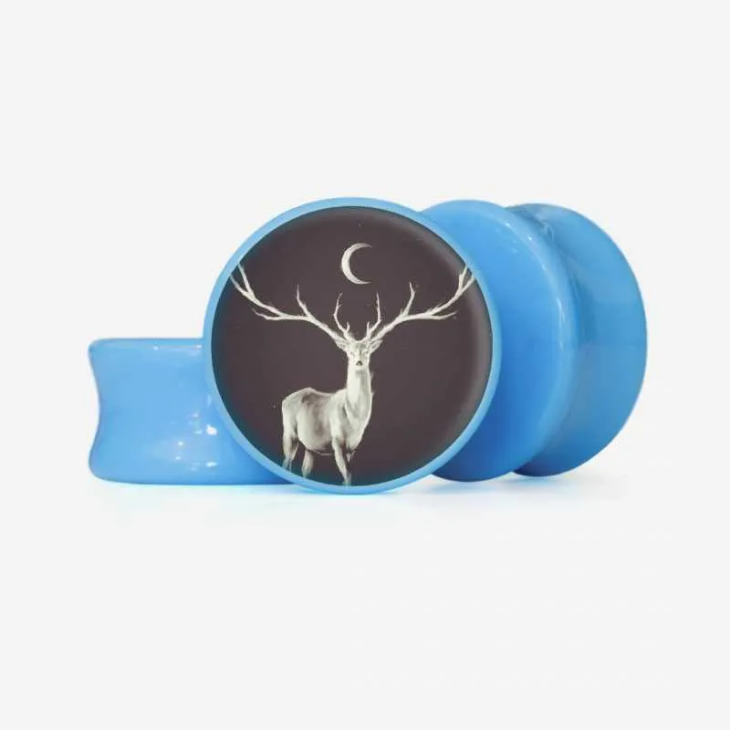 Plug Cervo Místico Base com Estampa Élfica | ALARGS