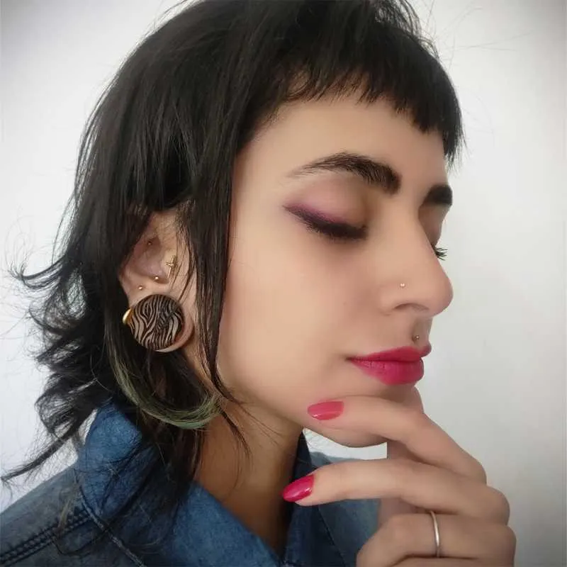 Alargador Plug Gravado Zebra é na ALARGS