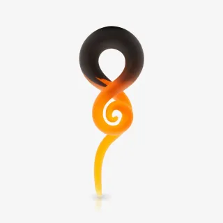 Espiral de vidro Chamas com efeito de labaredas em vidro colorido