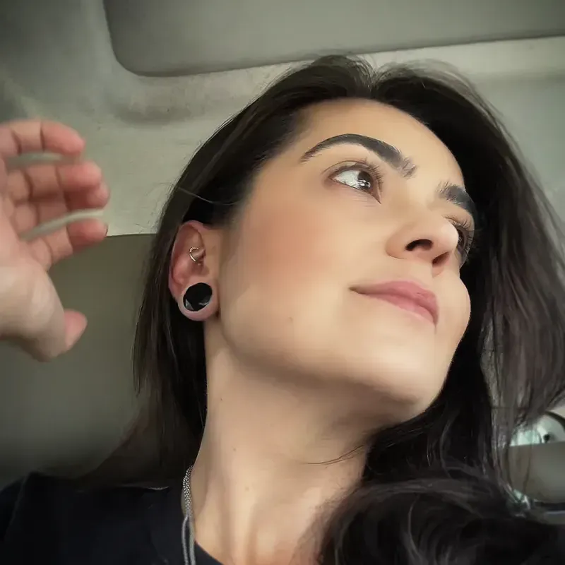 Plug Pedra Obsidiana Facetada com Acabamento Premium