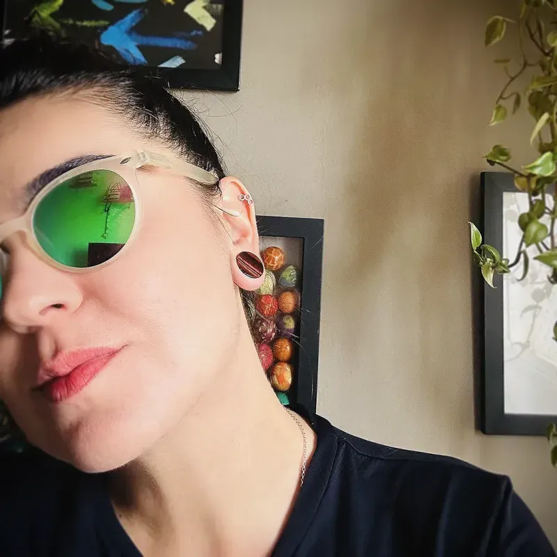 Plug de Pedra Olho com acabamento natural e visual marcante