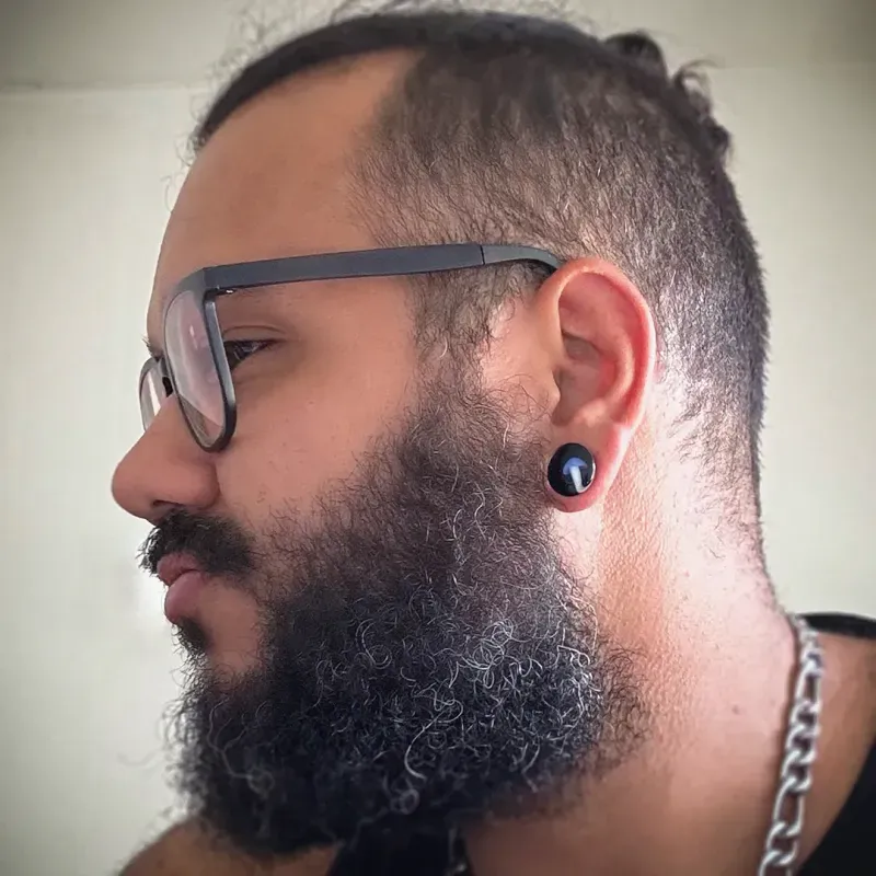 Alargador Plug de Vidro com design artístico exclusivo