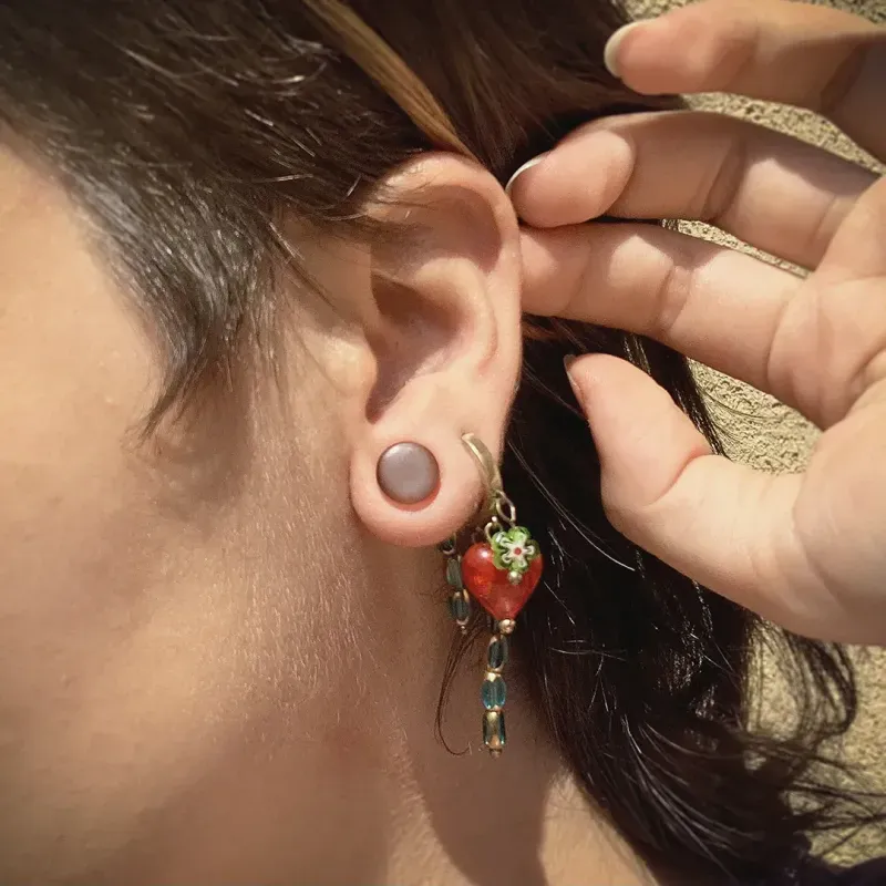 Alargador Plug Vidro Transparente com Design Minimalista