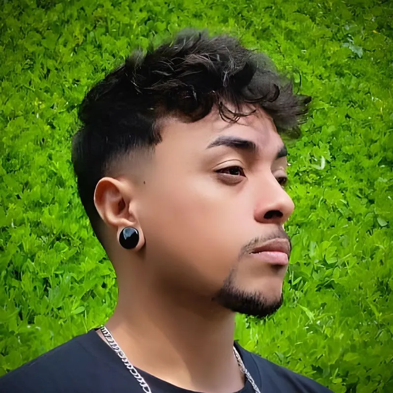 Plug de Acrílico Convexo Preto para Alargador