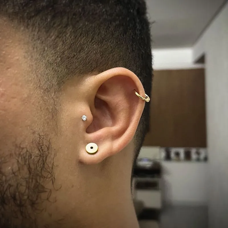 Piercing Captive de Aço – Dourado Elegante e Seguro