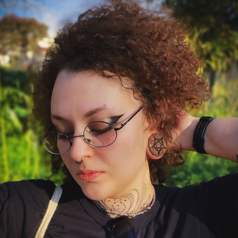 Alargador Plug Gravado Pentagrama é na ALARGS