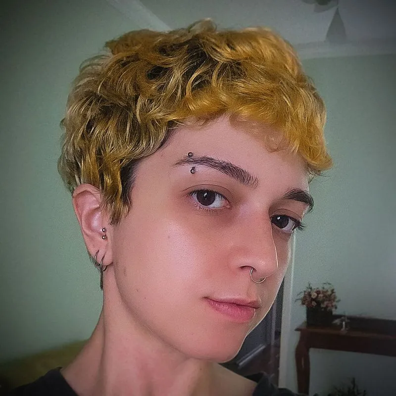 Piercing ferradura prateado com bolinha de aço | ALARGS