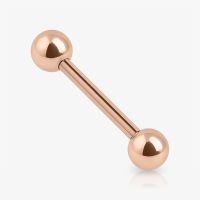 Piercing Barbell 1.2mm Bolinha em Aço Cirúrgico Rosê