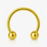 Piercing Ferradura Dourado em Aço Cirúrgico 316L