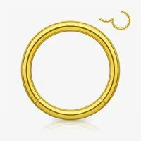 Piercing Argola de Aço com Fecho Clicker Dourado
