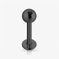 Labret Monroe Preto Bolinha em Aço | Piercing com Estilo