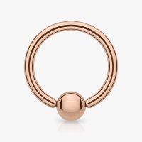 Piercing captive rosê em aço cirúrgico com estilo moderno